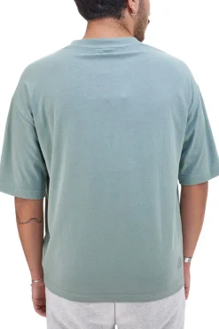 T-shirt verde con stampa frontale in rilievo BOARDMAN 1007