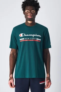 T-SHIRT VERDE GIROCOLLO CHAMPION CREWNECK