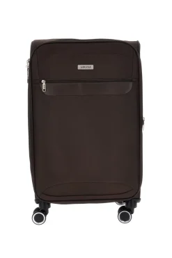 Valigia trolley piccola marrone con ruote girevoli Mrzm DH SOFT P