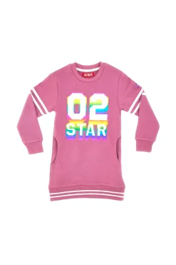 Vestito Rosa con Stampa Olografica PITT KIDS 6021