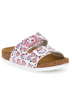 Weiße Hausschuhe mit rosa Herzdruck Pittarello bio 257A206SR