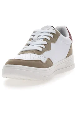 Weiße Sneakers Baumwollgürtel Austria Multi