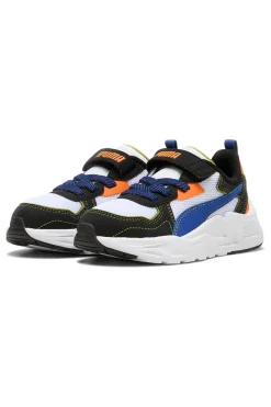 Weiße Sneakers mit blauen und orangefarbenen Details PUMA TRINITY LITE STARBLITZ AC+PS
