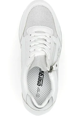 Weiße Sneakers mit Keilabsatz und seitlichem Reißverschluss ENERGY E45