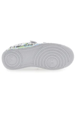 Weiße Sneakers mit Klettverschluss und perforiertem Obermaterial PITT KIDS K191562
