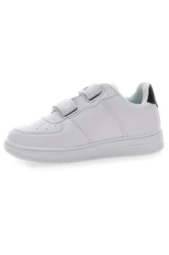 Weiße Sneakers mit Klettverschluss und perforiertem Obermaterial PITT KIDS K191562