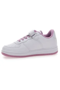 Weiße Sneakers mit rosa bunten Designs PITT KIDS K191562