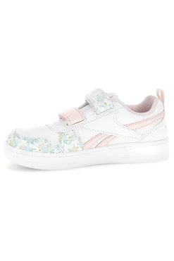 Weiße Turnschuhe mit Blumendruck und doppeltem Riemen Reebok Royal Prime 2.0 Two Strap Hoop & Loop