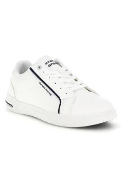 Weiße Turnschuhe mit kontrastierenden Einsätzen und Schnürsenkeln Carrera CAM643021038