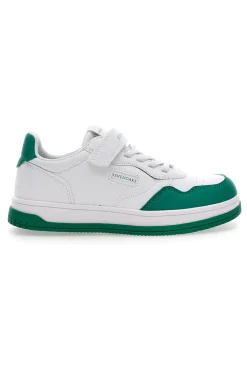 Weiße und grüne Sneakers Sevenoaks 2316