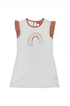 Weißes Kleid mit Rainbow Pitt Kids 05082