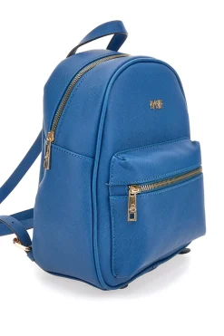 Zaino Blu Con Dettagli Oro Basile 003