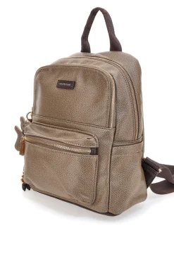 Zaino taupe con charm orsetto e spallacci regolabili Naj-Oleari 61801/BOBA13