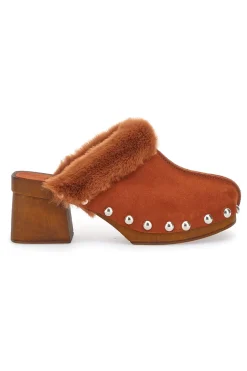 Zoccoli Clogs in EcoFur Pittarello Must Have 15301 Cognac