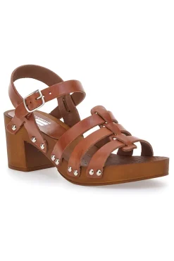 Zoccoli con Cinturino Cognac Vera Pelle Pittarello Love 5759