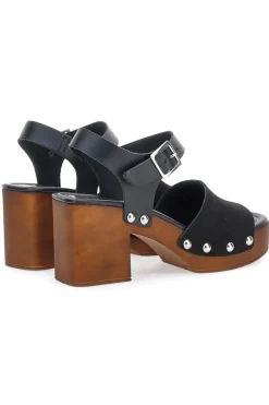 Zoccoli con Cinturino Vera Pelle Neri Pittarello Love 5757