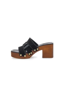 Zoccoli Neri Con Tacco 9 cm Pittarello Love 5387