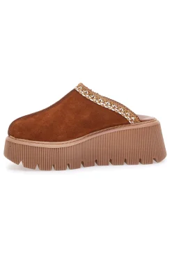 Zoccoli Sabot Invernali Marrone con Platform PITTARELLO 5796