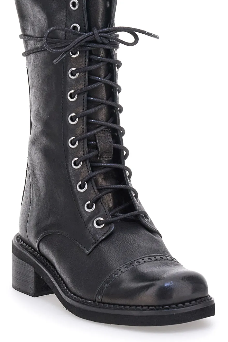 Anfibi Neri con Cerniera Pittarello Must Have 100 da Donna