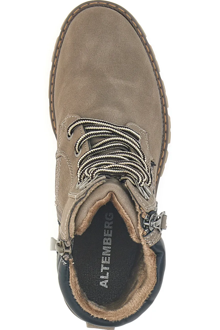 Anfibi taupe con doppia zip e interno caldo Altemberg 7