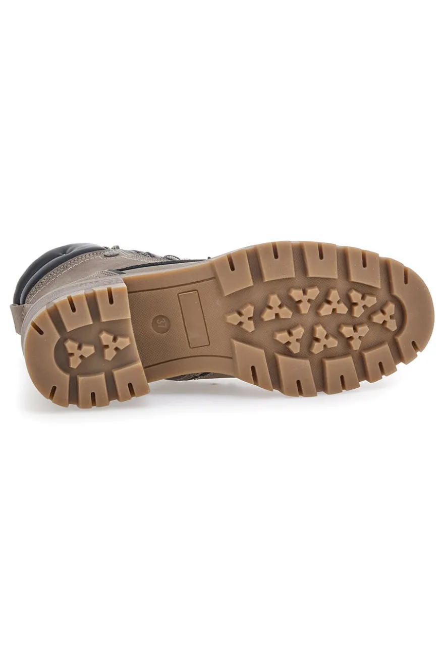 Anfibi taupe con doppia zip e interno caldo Altemberg 7