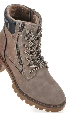 Anfibi taupe con doppia zip e interno caldo Altemberg 7