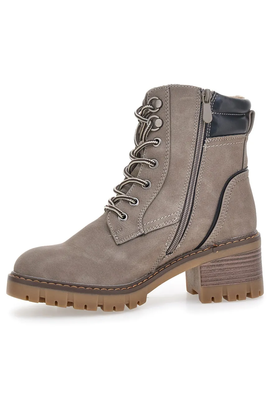 Anfibi taupe con doppia zip e interno caldo Altemberg 7