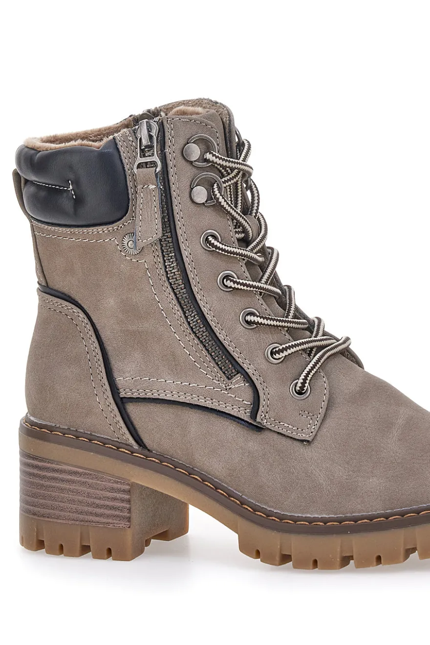 Anfibi taupe con doppia zip e interno caldo Altemberg 7
