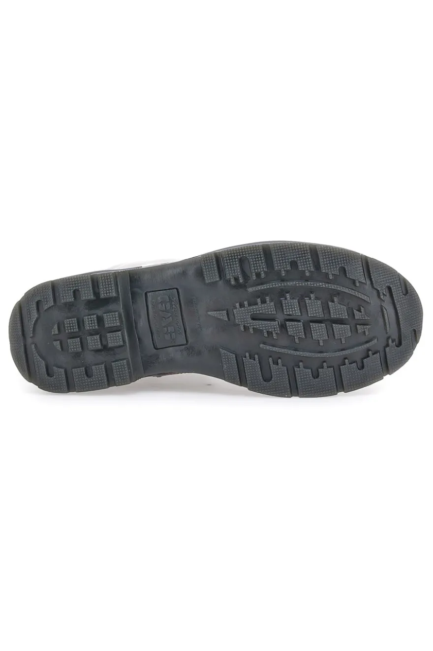 Auberginefarbene Kampfstiefel mit seitlichem Reißverschluss von Gas Nottingham
