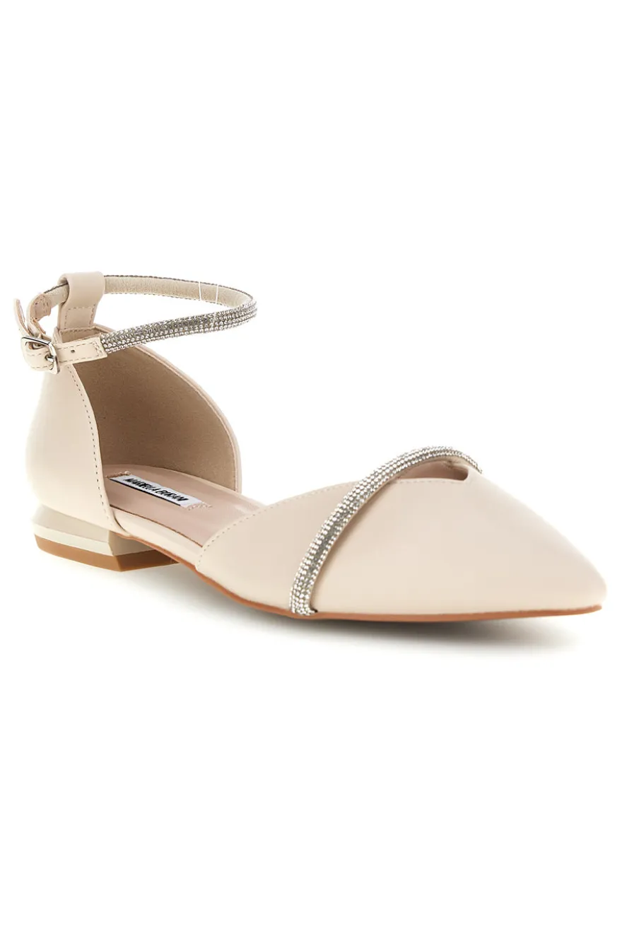 Ballerine beige a punta con cinturino Burani 51098C841