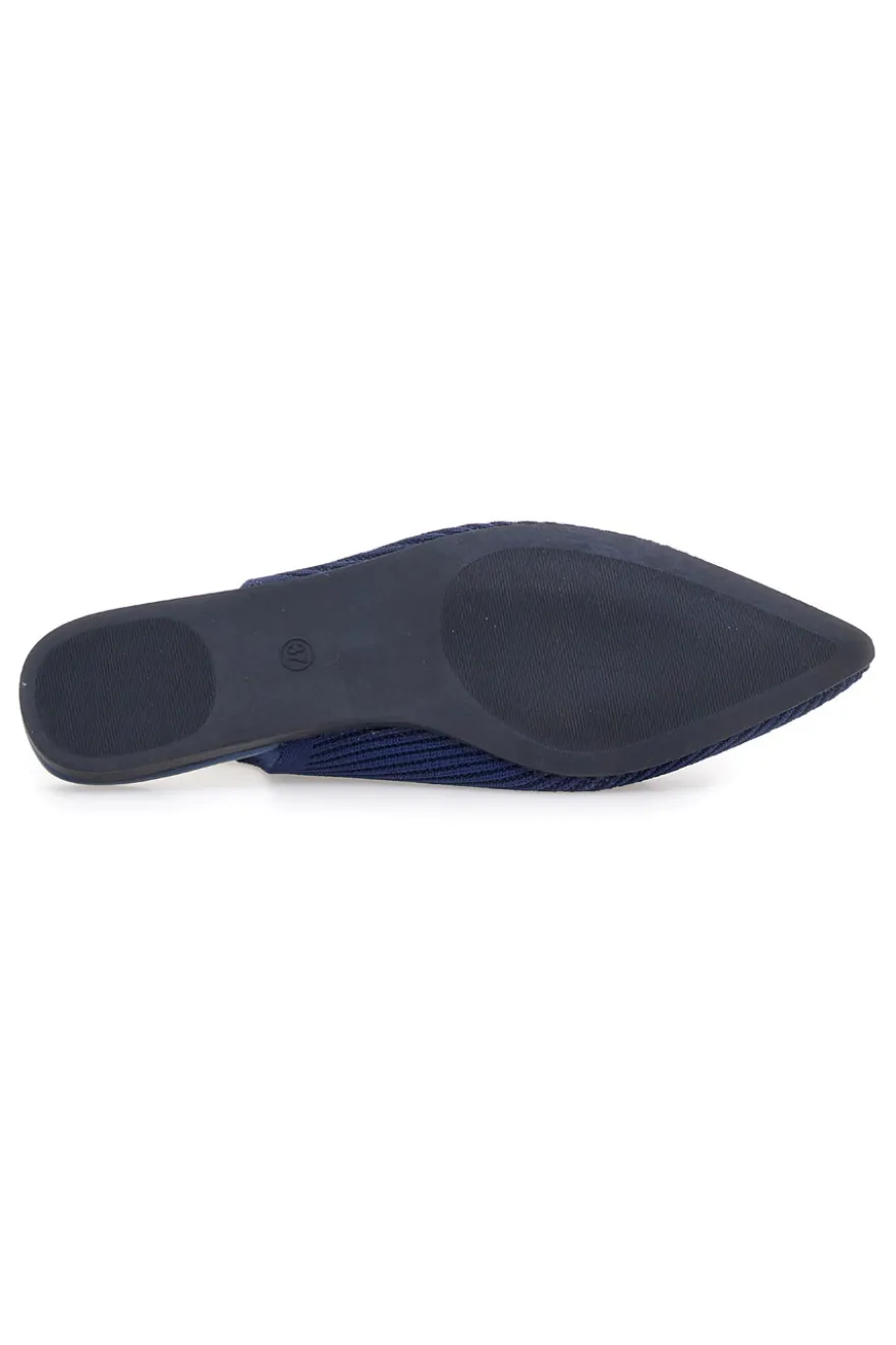 Ballerine slingback blu in tessuto The First PREA617