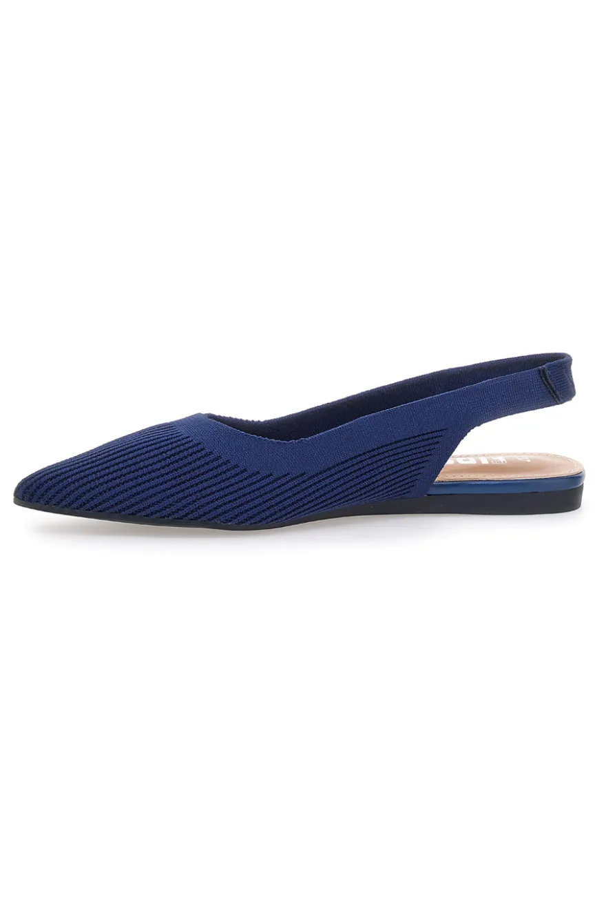 Ballerine slingback blu in tessuto The First PREA617