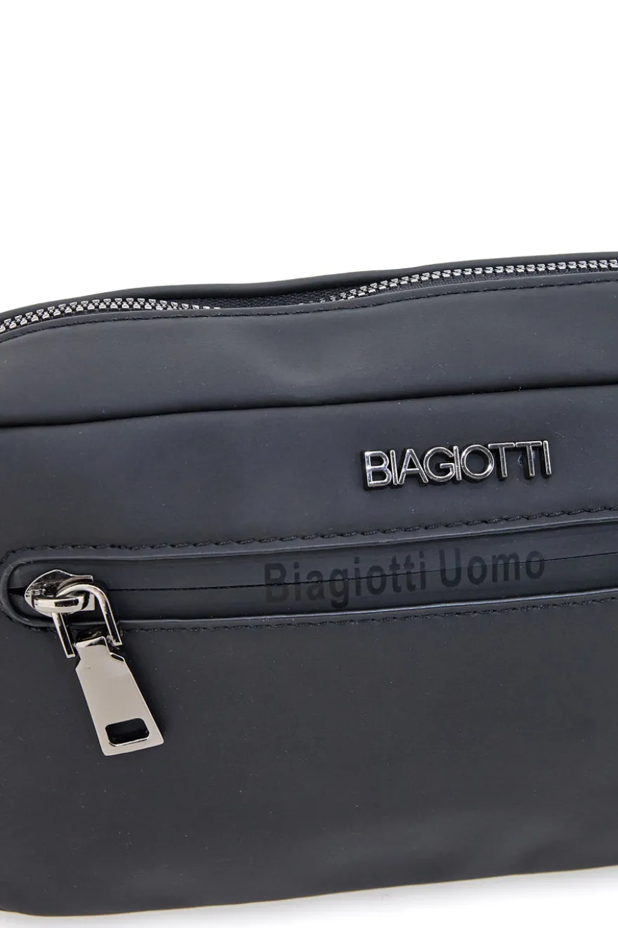 Beauty case nero con manico e zip frontale Biagiotti MOI LB25W-464/1/BUST
