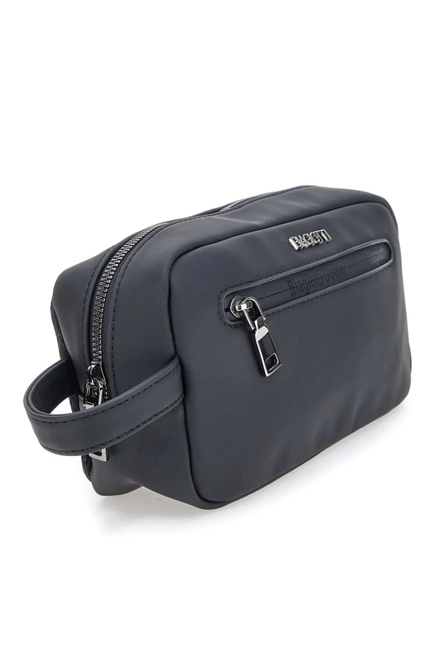 Beauty case nero con manico e zip frontale Biagiotti MOI LB25W-464/1/BUST