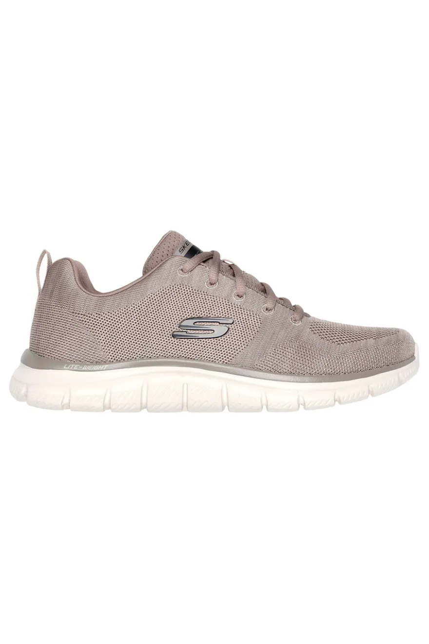 Beige Sneaker aus atmungsaktivem Mesh mit Skechers Track Front Runner Memory Foam-Innensohle