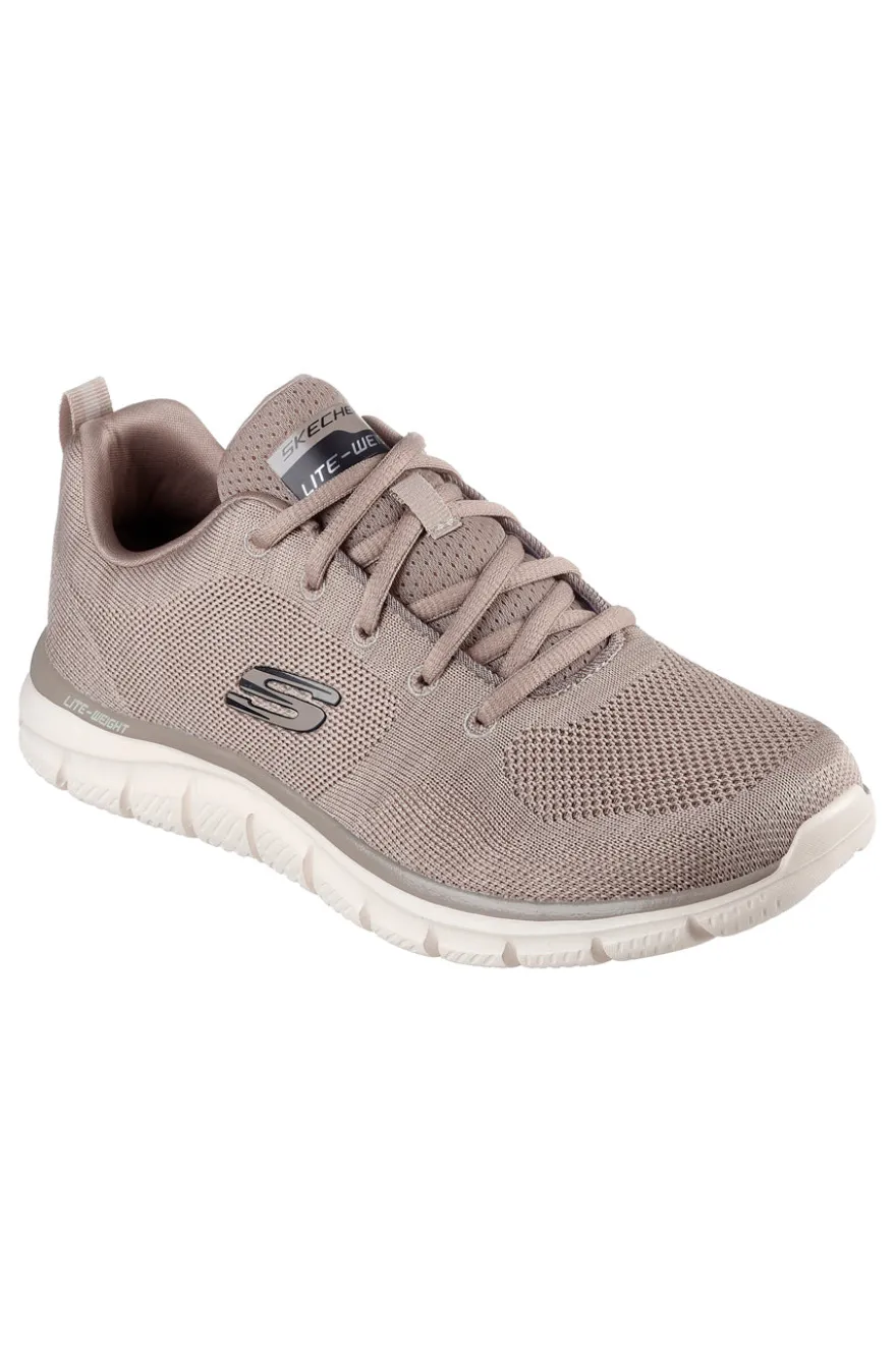 Beige Sneaker aus atmungsaktivem Mesh mit Skechers Track Front Runner Memory Foam-Innensohle