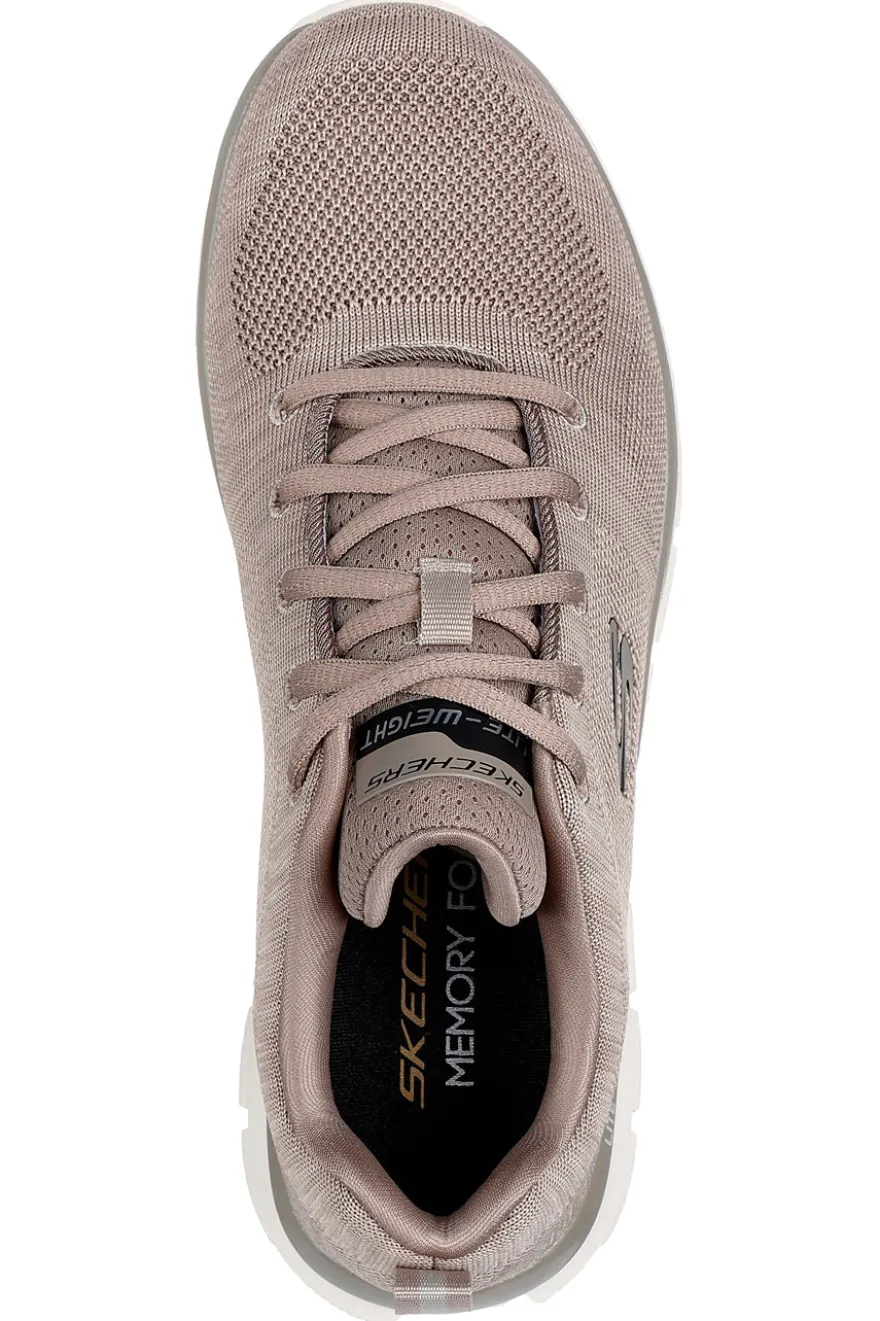 Beige Sneaker aus atmungsaktivem Mesh mit Skechers Track Front Runner Memory Foam-Innensohle