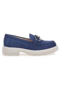 Blauer Wildleder-Mokassin Le Havre Paris 2300513