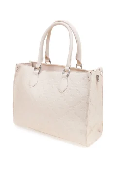 Borsa a mano beige con tracolla removibile Me & me 20499