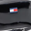 Borsa a tracolla nera effetto lucido Tommy Camera Bag