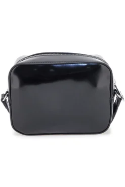 Borsa a tracolla nera effetto lucido Tommy Camera Bag