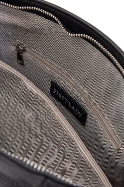 Borsa shopper nera con manici e tracolla inclusa First Lady SL 8251