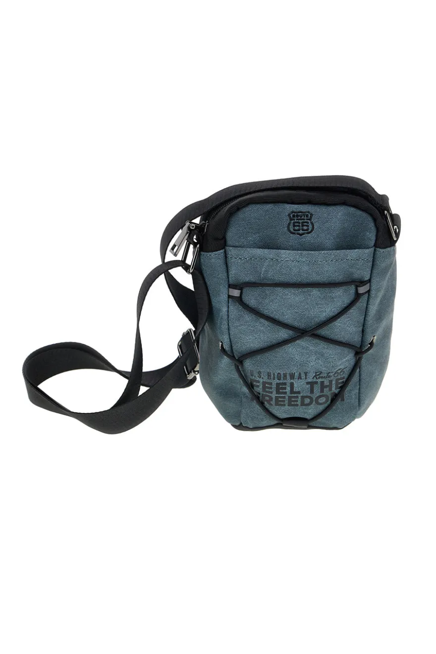 Borsello jeans con zip Route 66 61992/M/SETRN