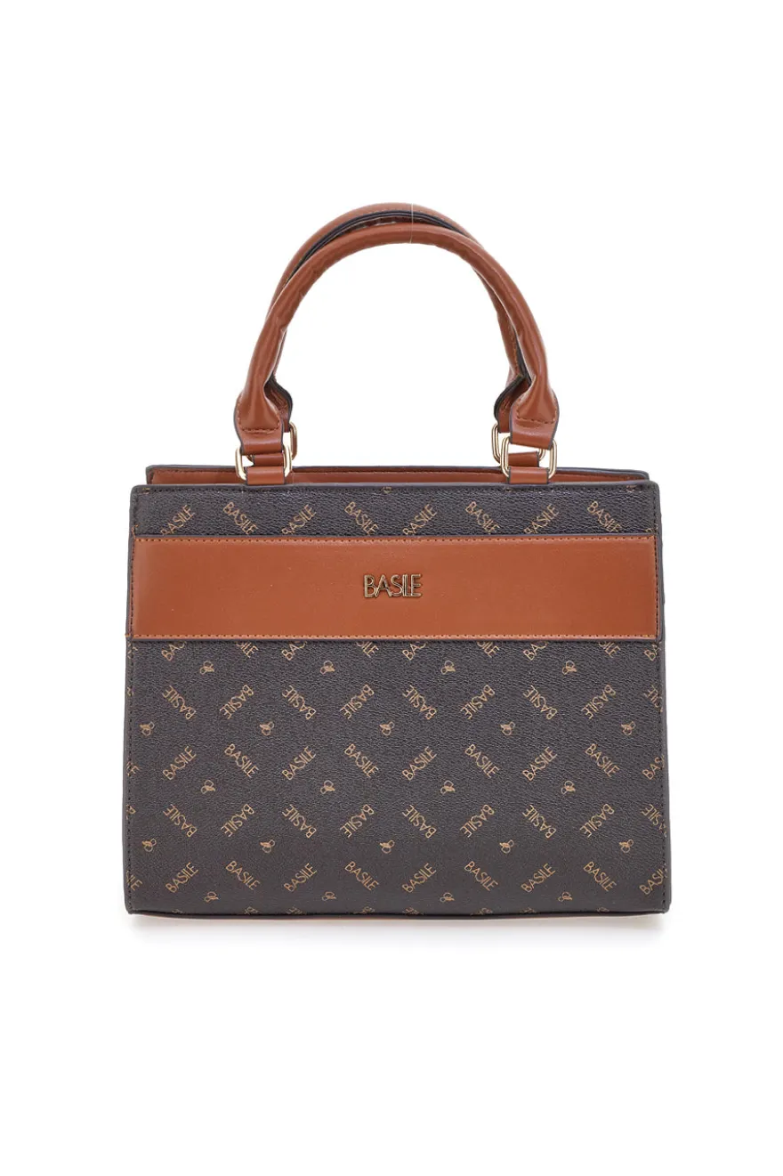 Braune Tasche mit zwei Henkeln Basile BA1146LOG
