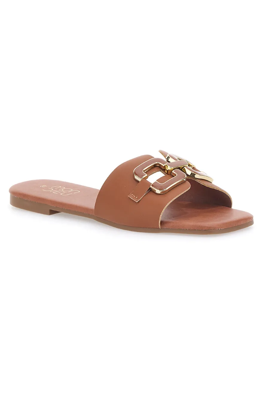 Brauner flacher Slipper MON DIEU PRE5413P