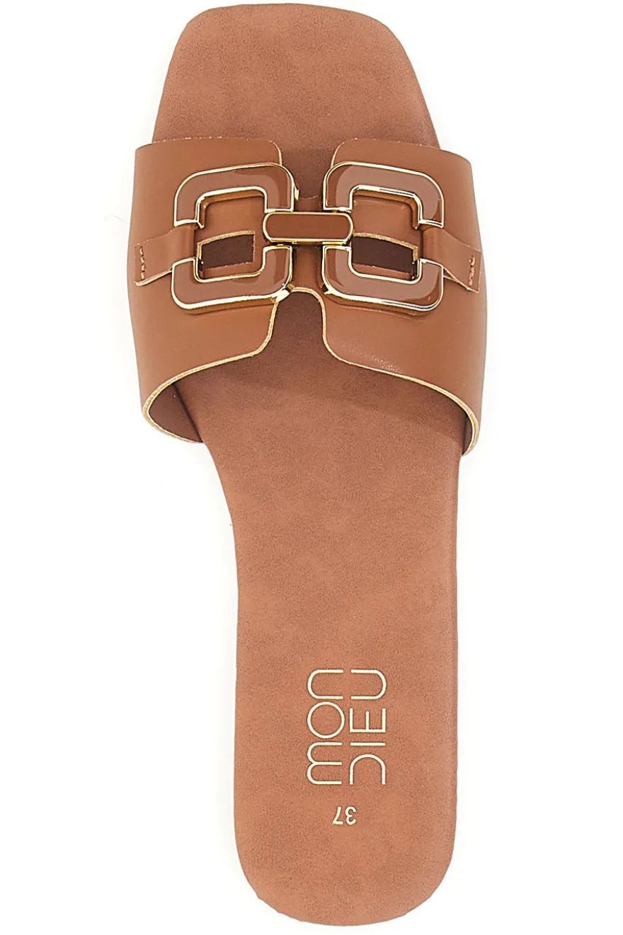 Brauner flacher Slipper MON DIEU PRE5413P