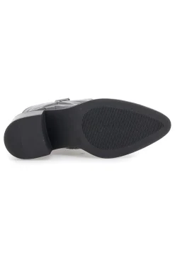 Café Cost 70295T06 Schwarze Texaner-Stiefeletten mit Blockabsatz