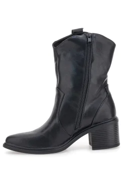 Café Cost 70295T06 Schwarze Texaner-Stiefeletten mit Blockabsatz