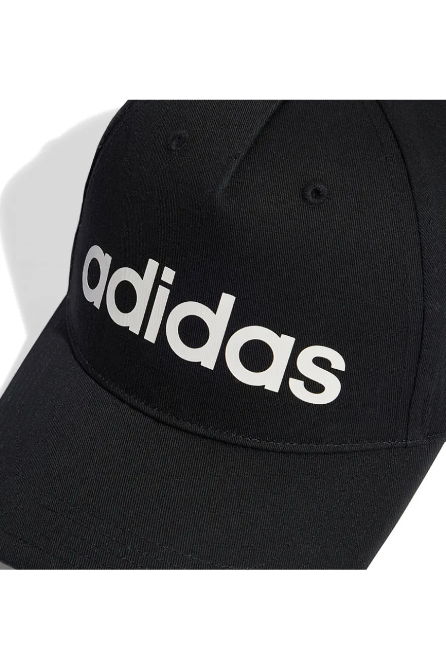 Cappellino con frontino nero e logo bianco ADIDAS DAILY CAP
