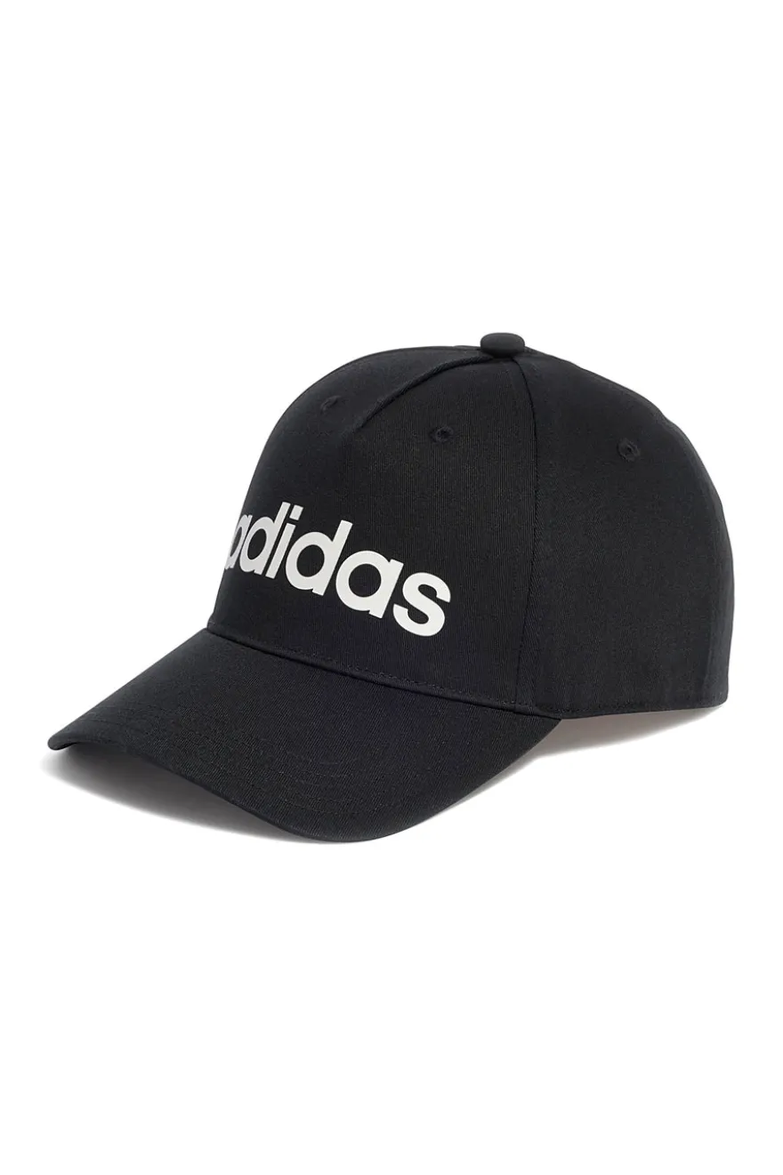 Cappellino con frontino nero e logo bianco ADIDAS DAILY CAP